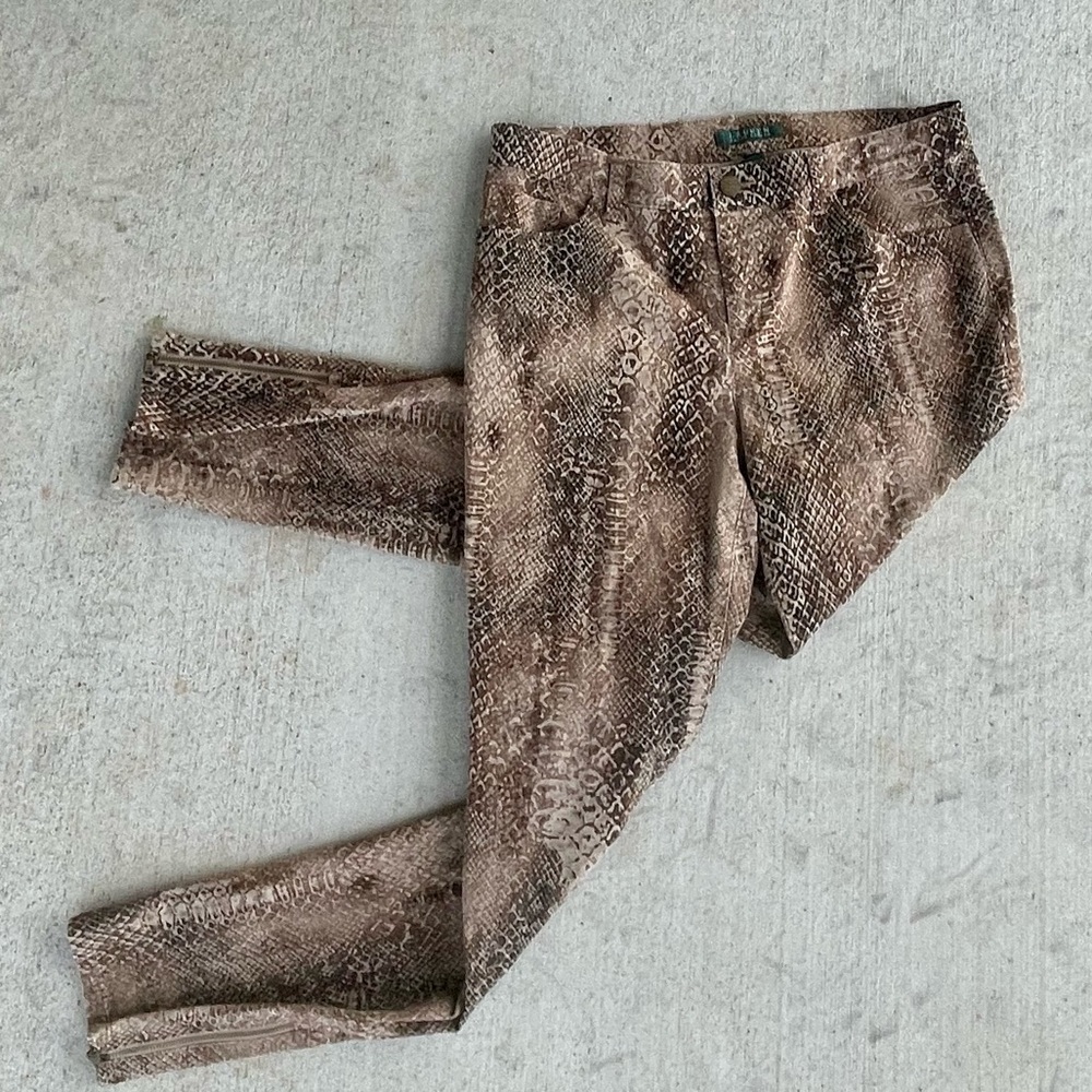 Lauren Ralph Lauren Snakeskin Printed Skinny Jeans